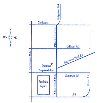 Map to Brokfield Public Library